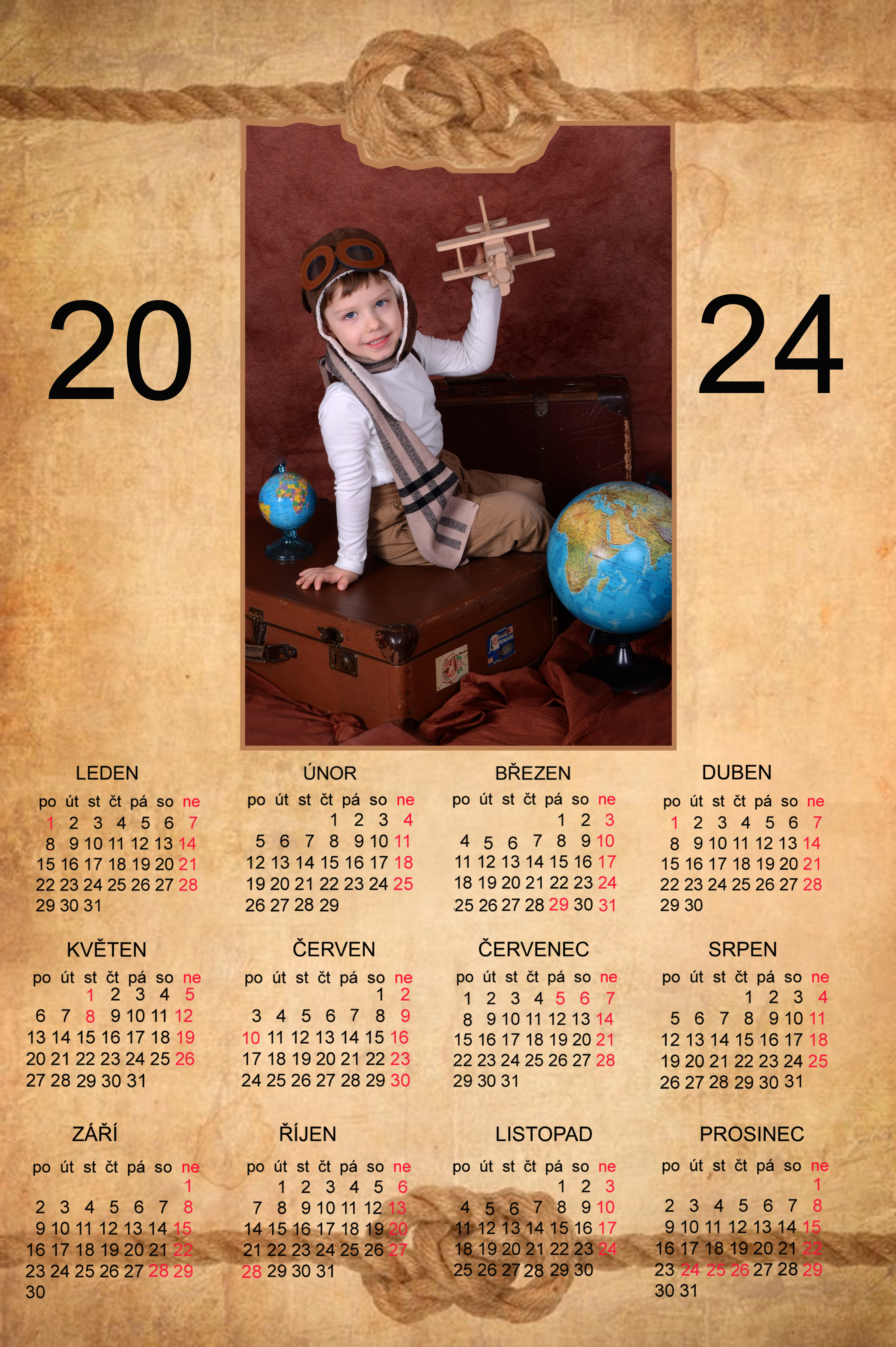 Jednolistý kalendář Provaz č. 16