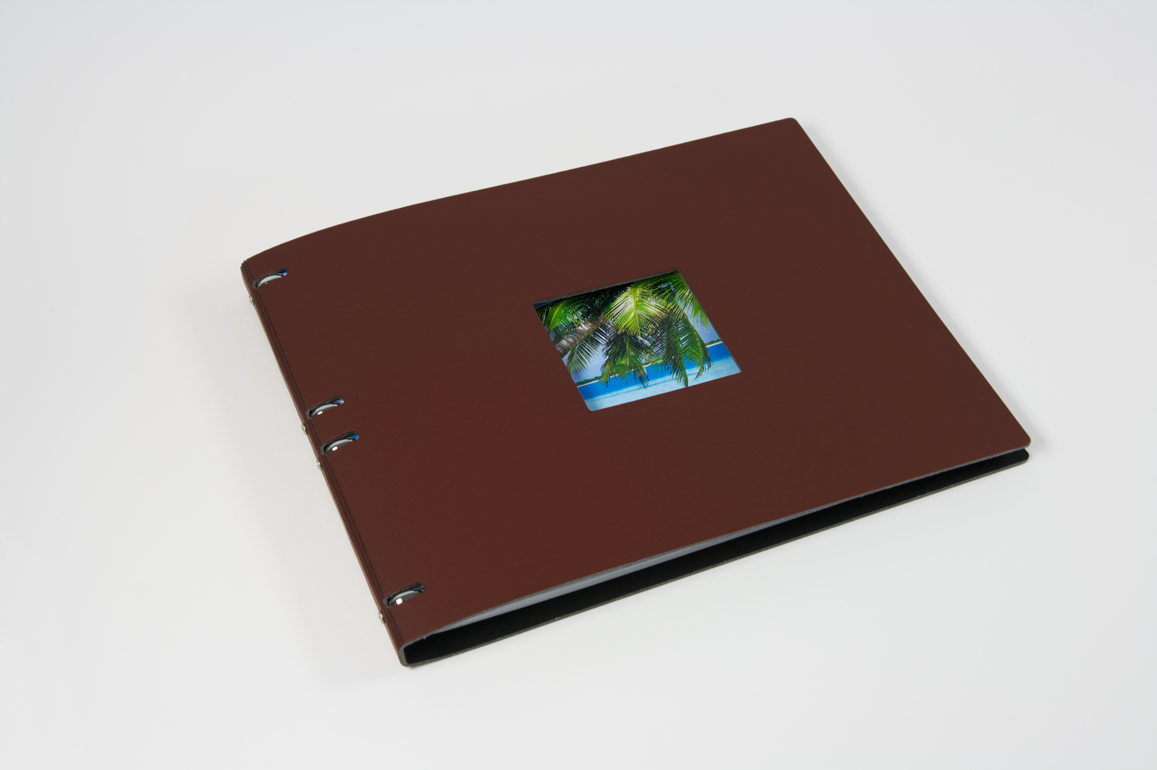 Fotokniha 20x30  - desky hnědé kožené s přeskou Deluxe